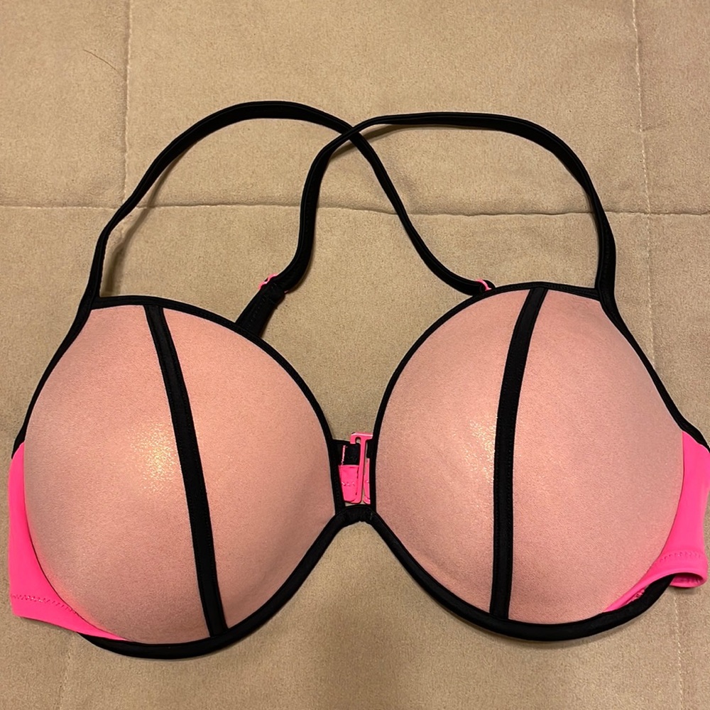 Shimmery pink Victoria’s Secrets swim suit top